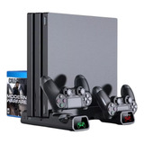 Base Cooler Suporte Vertical Ps4 Fat Slim Pró Stand Jogos