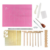 Base Corte A2 Régua 60cm Gabaritos Estilete Dobradeiras Rosa