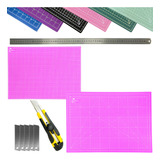 Base Corte Grande 90x60 Patchwork Multiuso Estilete Regua 60 Cor Rosa