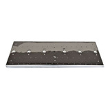 Base De Aço Inox 66x22cm Para Montagem De Lustres 90 Furos