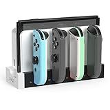 Base De Carregamento Compatível Com Joycons Nintendo Switch E Switch- Modelo OLED- Estação De Carregamento Para Joycon Carrega Até 6 Peças- Estação De Suporte De Carregamento Para Nintendo