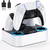 Base De Carregamento Do Controlador Dual Sense Para O Ps5 Gllai Y12 Carregamento Usb Para Tensão Doméstica De 127 V 220 V Desconexão Automática Quando Totalmente Carregado Seguro E Confiável Branco