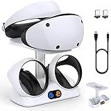 Base De Carregamento Do Controlador Para PS5 VR2 Suporte De Exibição Do Fone De Ouvido VR Com Indicador LED 2 Conectores Magnéticos E Cabo Tipo C Acessórios PSVR2