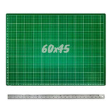 Base De Corte 60x45 Verde Régua De Aço Metal 60 Cm