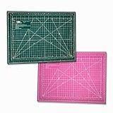 Base De Corte Dupla Face -Verde E Rosa- 45X30cm - Patchwork Artesanato Scrapbook