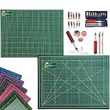 Base De Corte Dupla Face Multiuso Cortar Papel Tecido Artesanato Patchwork Scrapbook Estilete De Precisão Profissional -Verde-