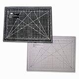 Base De Corte Dupla Face Preta E Cinza 45X30cm Patchwork Artesanato Scrapbook