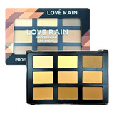 Base De Maquiagem Em Pó Compacto Lové Rain Facial Lr9130 Paleta De Pó Tom Bege 242g