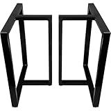 Base De Mesa De Jantar Kansas Para Tampos De Vidro Pedra E Madeira Até 200cm X 100cm - Preta