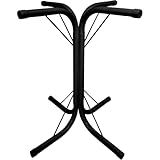 Base De Mesa Jantar Desmontável Para Cozinha 75 Cm Altura Tampo Madeira Vidro Granito -Preto-
