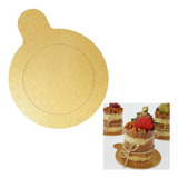 Base Disco Dourado Para Doces Finos 8cm C 100un Casamento