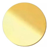 Base Espelho Dourado Redonda Artesanato Biscuit 8cm 100 Pcs