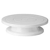 Base Giratória Bailarina Com Base Para Confeitaria Em PVC Branco