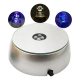 Base Giratória Decorativa 4 Luzes Led Iluminação Decoração
