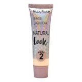 Base Líquida Ruby Rose Acabamento Natural Bege 2 Tom Bege2