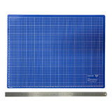 Base Mesa De Corte A2 60x45cm Régua Metal 60cm Scrapbook Cor Base Azul
