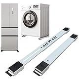 Base Móvel Ajustável Com Rodinhas Suporte Para Eletrodomésticos Pesados Ajustável Até 71 Cm Ideal Para Máquinas De Lavar Secadoras Geladeiras E Móveis