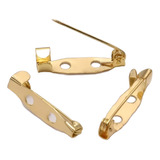 Base Para Broche Prata dourado 25mm 100 Peças