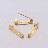 Base Para Broche Prata dourado 25mm 100 Peças