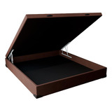 Base Para Cama Box Casal Martin Com Baú Suede Marrom