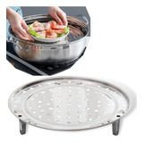 Base Para Cozimento A Vapor Cesto Cozinhar 22 Cm Redondo Cor Aço Inox Frequência 0 0v