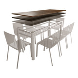 Base Para Mesa De Vidro Jantar 8 Lugares Branca Retangular