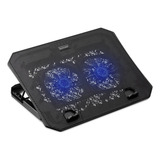 Base Para Notebook Dual Fan Com 2 Cooler E Led Azul Ac392