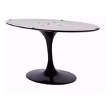 Base Pé Contra Tampo P Mesa Saarinen Jantar Oval 180x100cm