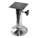 Base Pedestal Inox Giratório Fixo P Banco Cadeira 32cm
