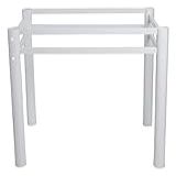 Base Quadrada Para Mesa Jantar Vidro Pedra Madeira 75x75cmb4 Cor Branco
