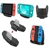 Base Suporte Dock Carregador Grip Para Nintendo Switch Lite Oled Controle Pro Joy Con