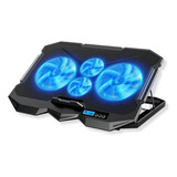 Base Suporte Notebook Até 19 4 Cooler Fan 2 Usb Led Azul