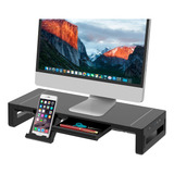 Base Suporte Stand De Monitor Imon Rgb Portas Usb E Gavetas
