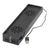 Base Suporte Vertical Com 2 Coolers Xbox One X Hub Usb Preto