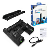 Base Vertical Cooler Carregador Suporte Ps4 Fat Slim Pro Nf