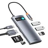Baseus Adaptador USB C Para HDMI- Estação De Ancoragem USB C 4K A 60Hz- Hub USB C 7 Em 1 Com 3 USB-A- PD 100W- Leitor De Cartão TF-SD- Compatível Com IPhone 15-Mac-Dell-Acer-HP-ASUS-Steam Deck-Rog