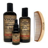 Básico Shampoo Balm E Óleo Barba Terra E Pente Viking