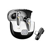 Basike Fone De Ouvido Gamer Sem Fio Bluetooth 5-4- Headset 2-4GHz Com Baixa Latência 30ms- Mic ENC- Display LED- Receptor Type-C - PS5-4- Switch- PC- Steam Deck E VR - Preto