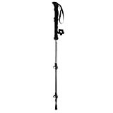 Bastão Caminhada Trekking Bengala Retrátil Anti Shock Trilha Preto 