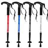 Bastão De Caminhada Ajustável 65-135cm - Telescópico- Leve E Resistente Com Alça De Segurança- Ponta Em Aço Carbono - Ideal Para Trilhas E Montanhismo