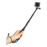 Bastao Extensor Pau De Selfie Fibra Carbono Gopro Sjcam Eken Cor Azul