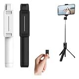 Bastão Pau De Selfie Bluetooth Tripé Com Controle Disparador Em Suas Mãos Retrátil Multifuncional Sem Fio Dobrável Extensível Para Smartphones Preto 