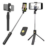 Bastão Pau Selfie Tripé Com Flash Controle Bluetooth Celular
