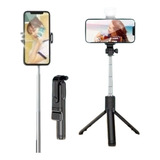 Bastão Pau Selfie Tripé Para Celular Led Horizontal Vertical