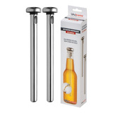 Bastão Resfriador Inox Garrafa Bebida Cerveja Bar Kit 2pçs