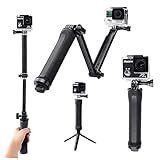Bastão Retrátil 3 Way Multifuncional Para Câmeras Gopro Hero