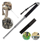 Bastão Retrátil Metal Defesa Cassetete Retrátil Tático 65cm