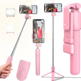 Bastão Selfie Suporte Celular Tripé Com Luz Led Controle