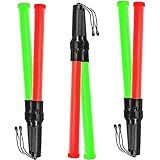 Bastao Sinalizador 2 Cores Led Kit 3 Unidades Emergencia Segurança Fluorescente Transito Lanterna Sinalizaçao Estrada Obra Rodovia Estacionamento Fiscalizaçao