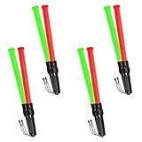 Bastao Sinalizador 2 Cores Led Kit 4 Unidades Fluorescente Emergencia Segurança Fiscalizaçao Transito Lanterna Sinalizaçao Estacionamento